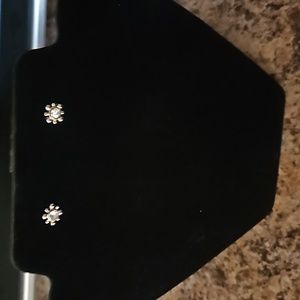 Vintage rhinestone and gold finish earrings